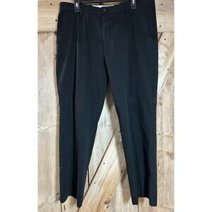 Dockers Pants Mens 36 x 31 Black Straight Leg Classic Fit Pockets Casual Dress